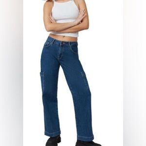 Lola Dark Blue Denim Pocket| Cargo Jeans Size 31 (USA 12 Regular)